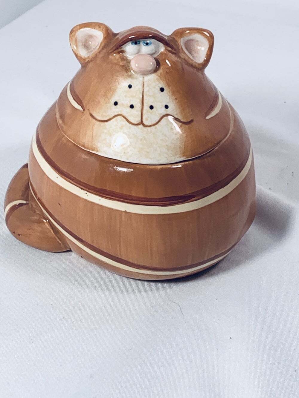 Orange Tiger Tabby Cat Candle holder